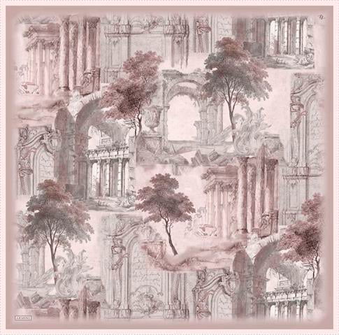 Armine Obje Desenli Saf İpek Twill Eşarp 9326D 32