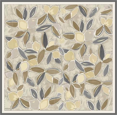 Armine Obje Desenli Saf İpek Twill Eşarp 9314D 06