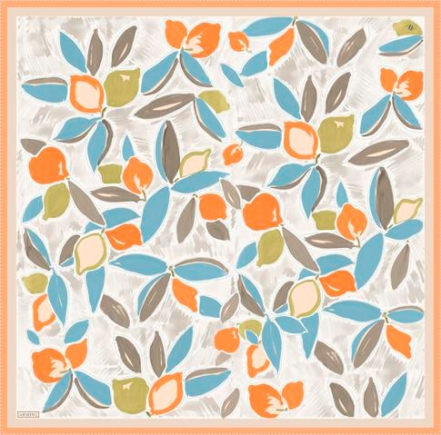 Armine Obje Desenli Saf İpek Twill Eşarp 9314D 36