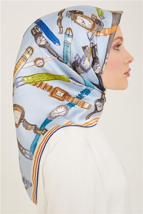 Armine Obje Desenli Twill İpek Eşarp 24Ya9141 80 81