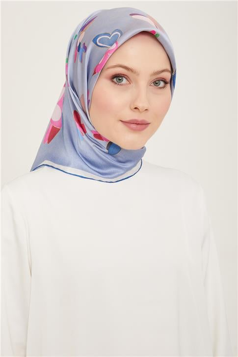 Armine Obje Desenli Twill İpek Eşarp 24Ya9146 33 34