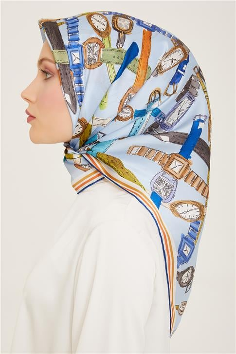 Armine Obje Desenli Twill İpek Eşarp 24Ya9141 80 81