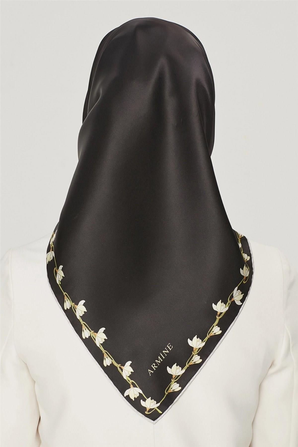 Armine Özel Nostalji Serisi Twill İpek Eşarp Modelleri 8553D-09