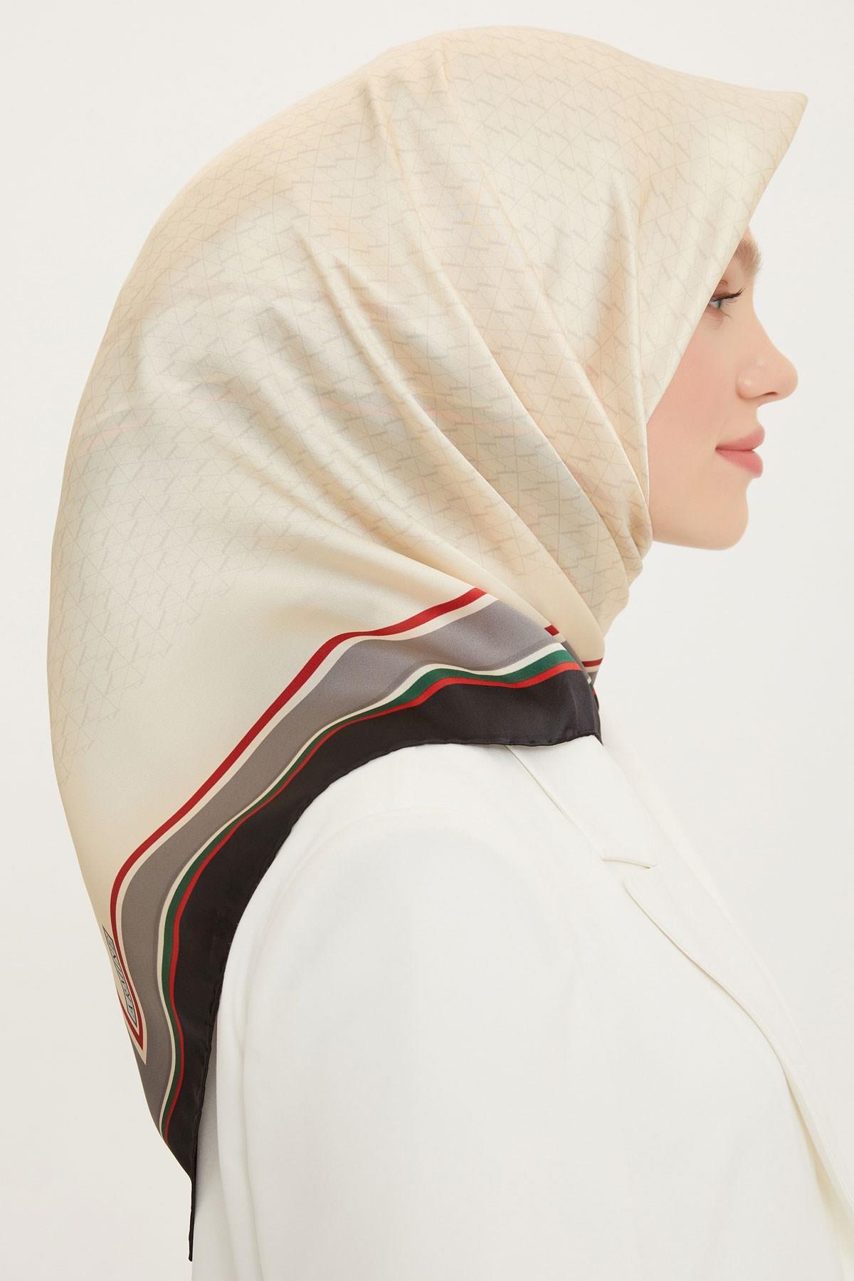 Armine Özel Nostalji Serisi Twill İpek Eşarp Modelleri 8724D-09