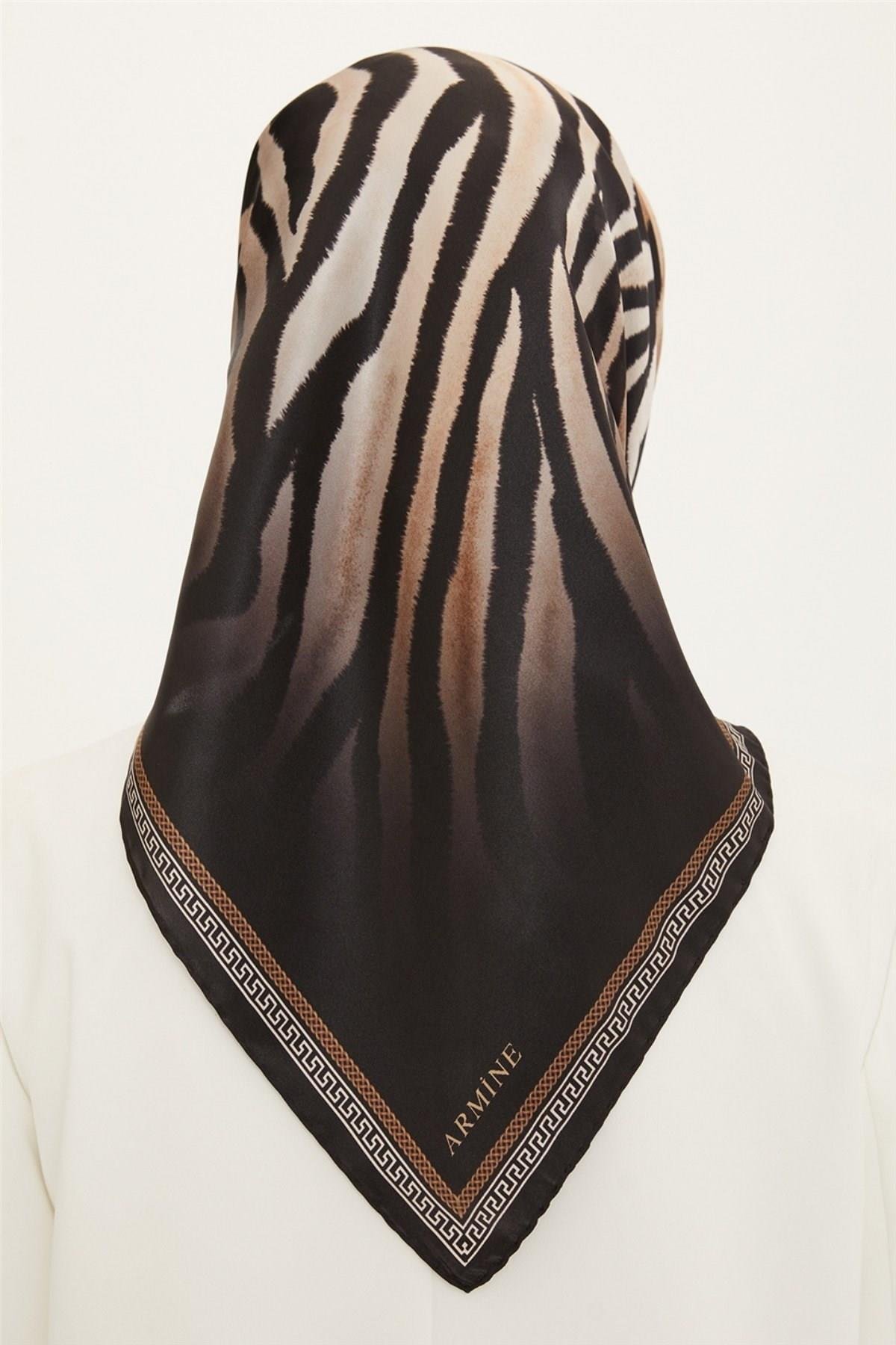 Armine Özel Nostalji Serisi Twill İpek Eşarp Modelleri 8345-09