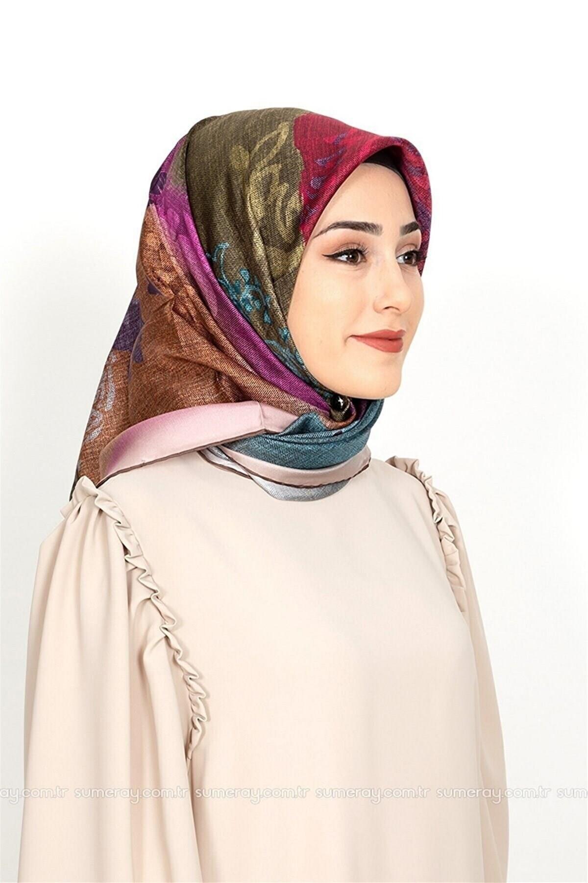 Armine Özel Nostalji Serisi Twill İpek Eşarp Modelleri 7716D-12