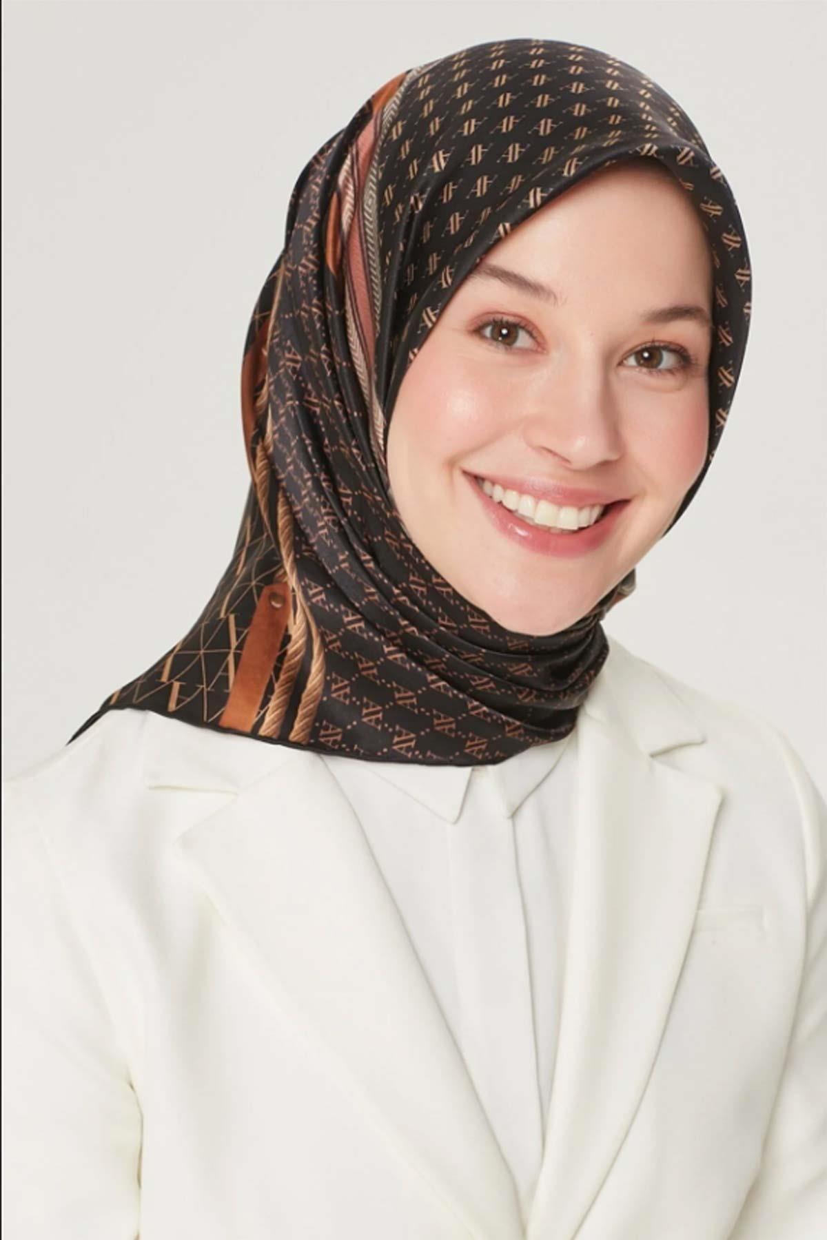 Armine Özel Nostalji Serisi Twill İpek Eşarp Modelleri 8519D-01