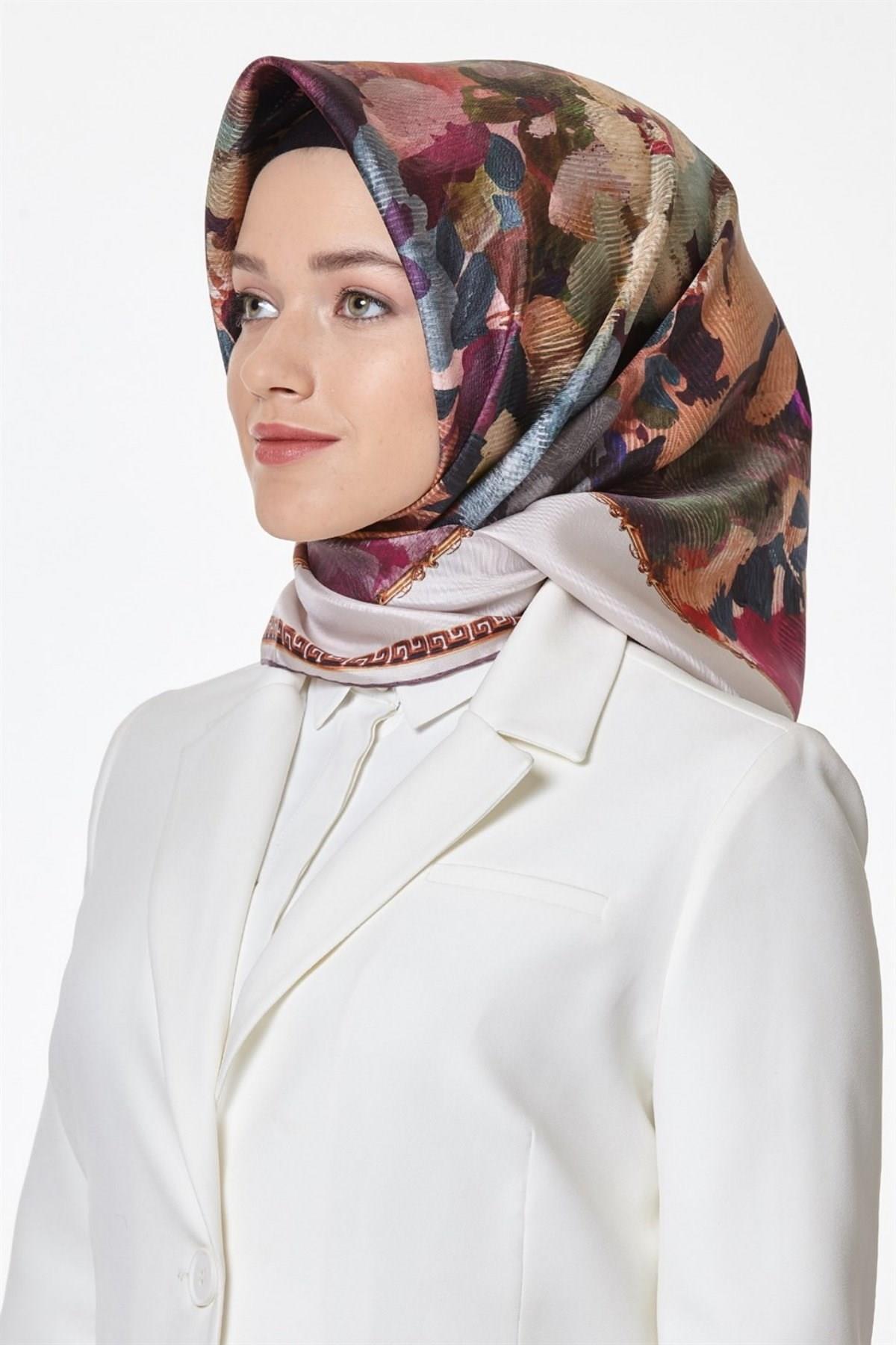 Armine Özel Nostalji Serisi Twill İpek Eşarp Modelleri 8109D-38
