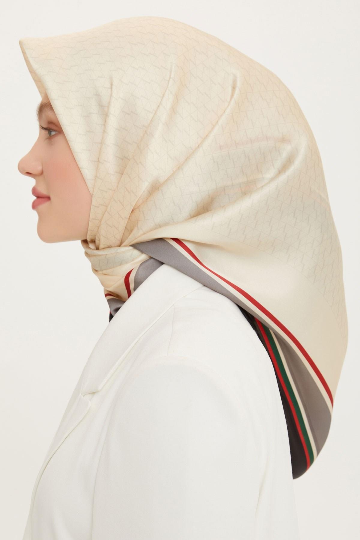 Armine Özel Nostalji Serisi Twill İpek Eşarp Modelleri 8724D-09