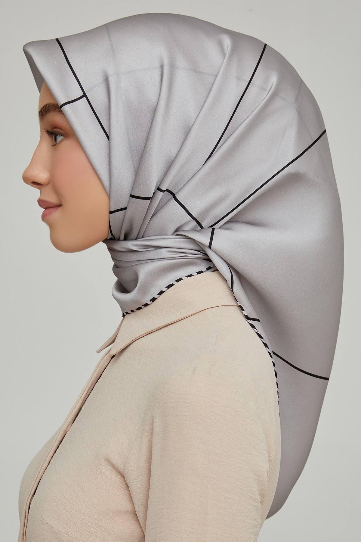 Armine Özel Nostalji Serisi Twill İpek Eşarp Modelleri 8655D-07