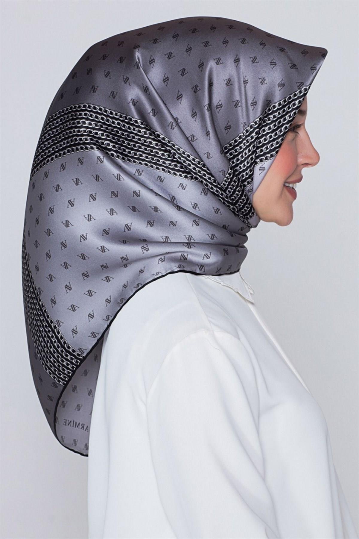 Armine Özel Nostalji Serisi Twill İpek Eşarp Modelleri 8113D-08