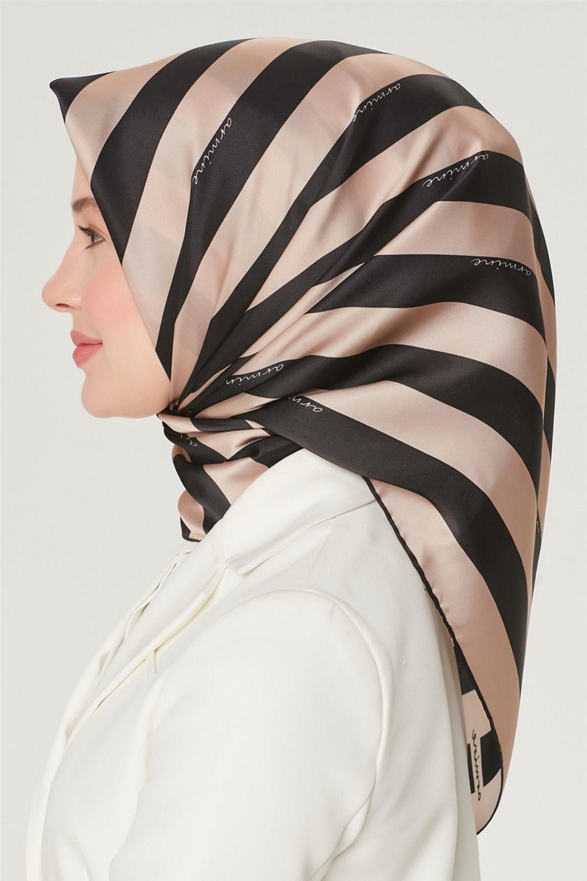 Armine Özel Nostalji Serisi Twill İpek Eşarp Modelleri 8504D-03