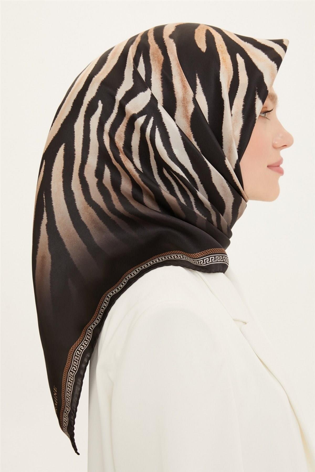 Armine Özel Nostalji Serisi Twill İpek Eşarp Modelleri 8345-09