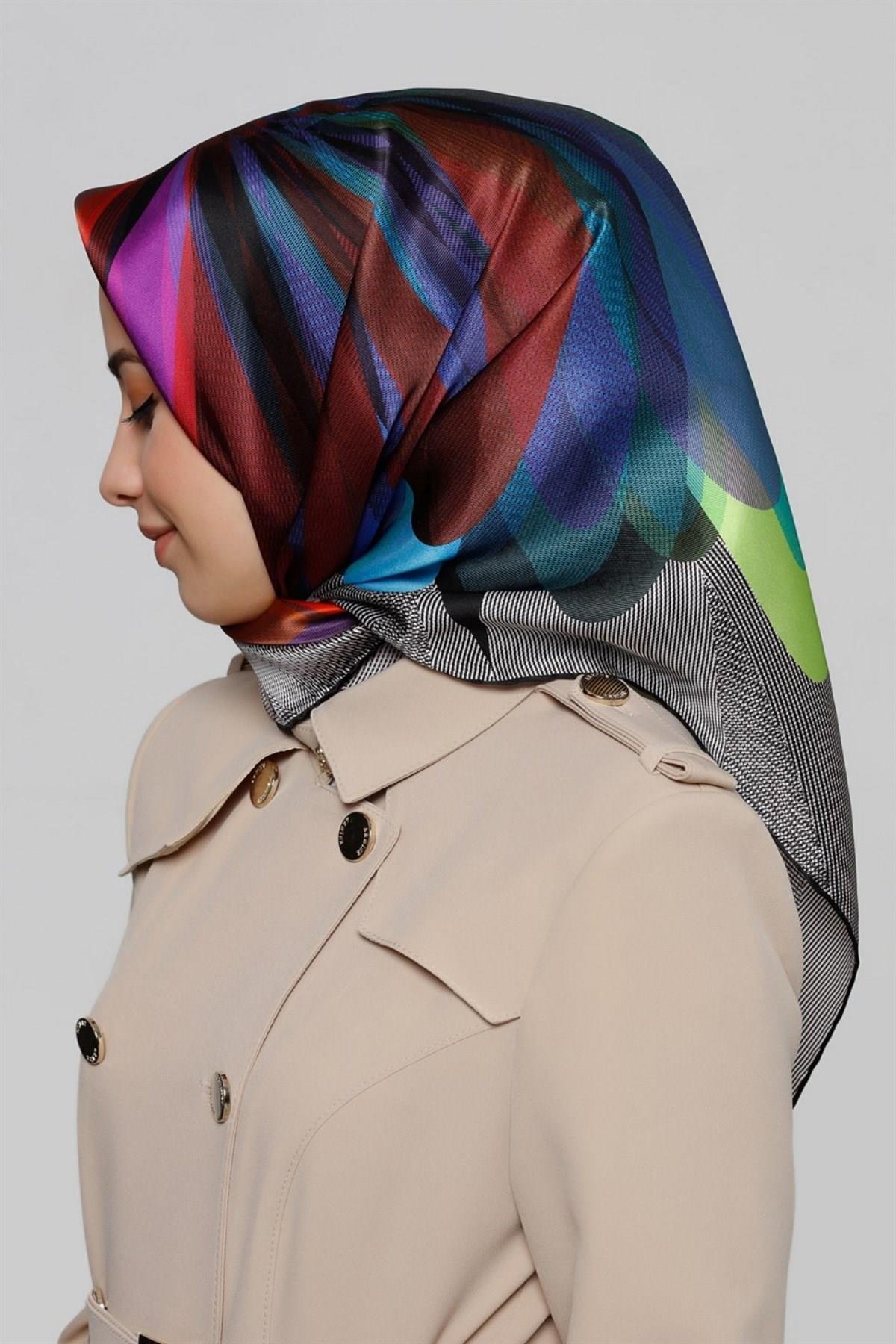 Armine Özel Nostalji Serisi Twill İpek Eşarp Modelleri 7936D-09