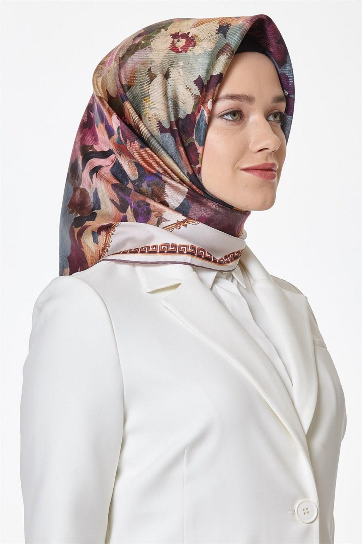 Armine Özel Nostalji Serisi Twill İpek Eşarp Modelleri 8109D-38