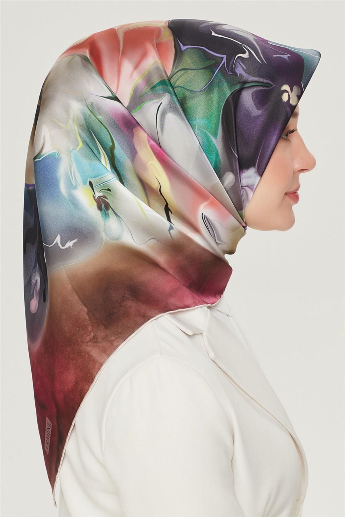 Armine Özel Nostalji Serisi Twill İpek Eşarp Modelleri 8527D-31