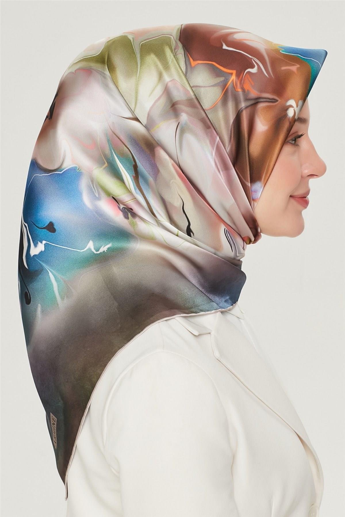 Armine Özel Nostalji Serisi Twill İpek Eşarp Modelleri 8527D-81