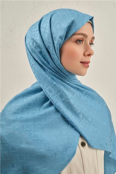 Armine Pamuk  Floş Monogram Zincir Şal 1 25