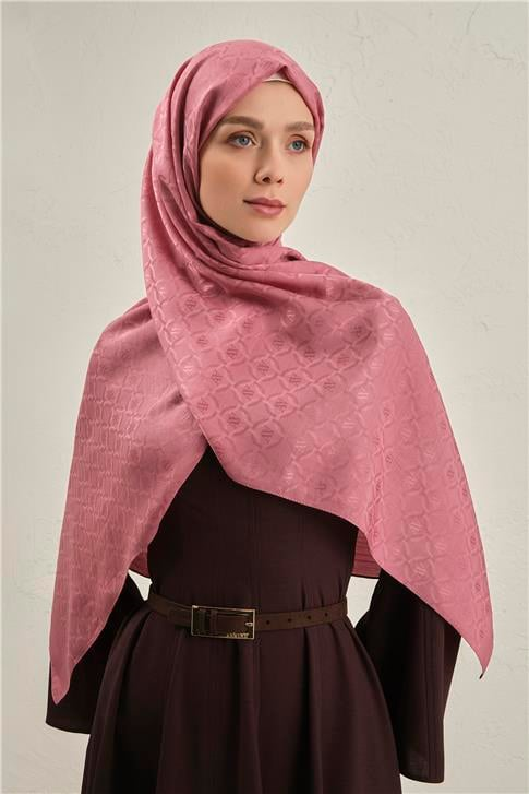 Armine Pamuk  Floş Monogram Zincir Şal 1 37