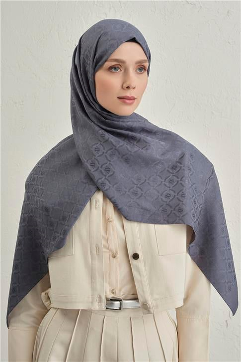 Armine Pamuk  Floş Monogram Zincir Şal 1 18