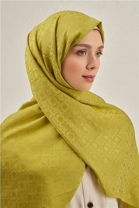 Armine Pamuk  Floş Monogram Zincir Şal 1 54