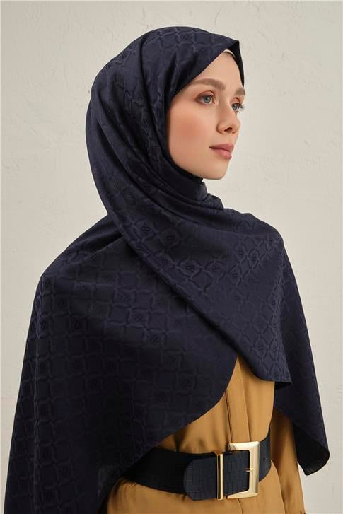 Armine Pamuk  Floş Monogram Zincir Şal 1 02