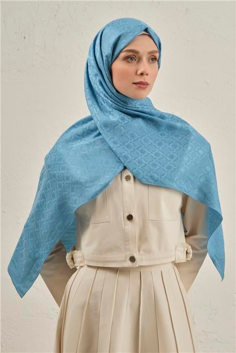 Armine Pamuk  Floş Monogram Zincir Şal 1 25