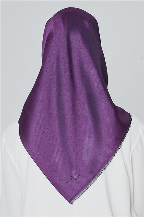 Armine Polyester Eşarp 00Oaat44 Lacivert-Mor