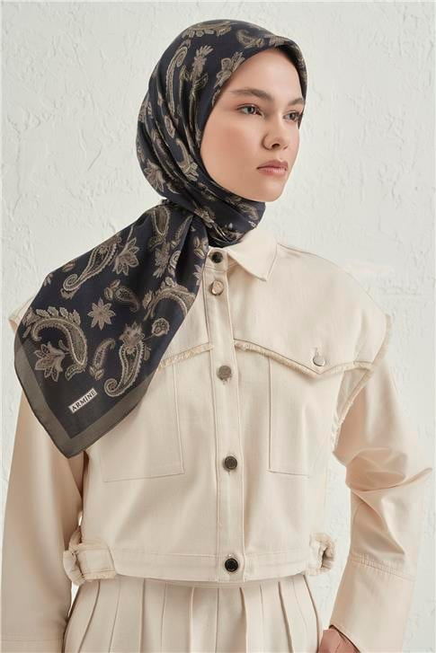 Armine Premium Pure Etnik Desen Eşarp 3 05