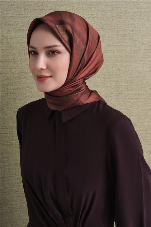 Armine Saf İpek Twill Eşarp 9618D 02