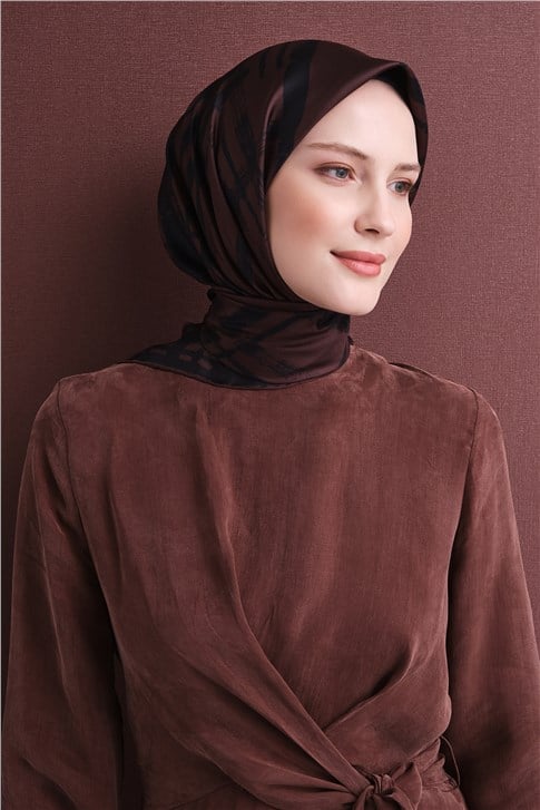 Armine Saf İpek Twill Eşarp 9643D 02