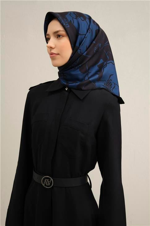Armine Soyut Desenli Saf İpek Sura Eşarp 9344 41
