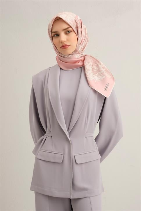 Armine Soyut Desenli Saf İpek Sura Eşarp 9330 05
