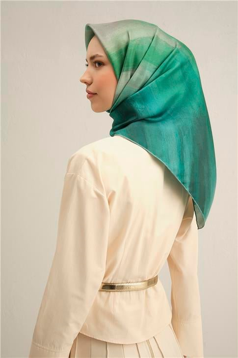 Armine Soyut Desenli Saf İpek Sura Eşarp 9308D 83