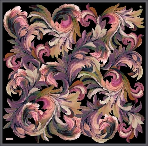Armine Soyut Desenli Saf İpek Twill Eşarp 9423D 36