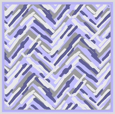 Armine Soyut Desenli Saf İpek Twill Eşarp 9303 87