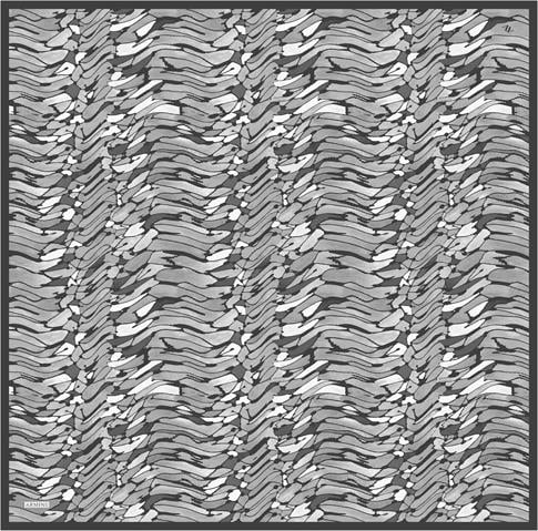 Armine Soyut Desenli Saf İpek Twill Eşarp 9335D 87