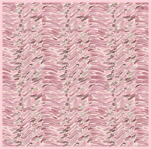 Armine Soyut Desenli Saf İpek Twill Eşarp 9335D 89