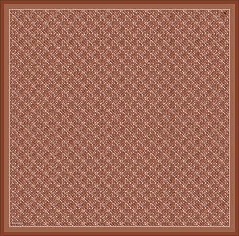 Armine Soyut Desenli Saf İpek Twill Eşarp 9405D 08