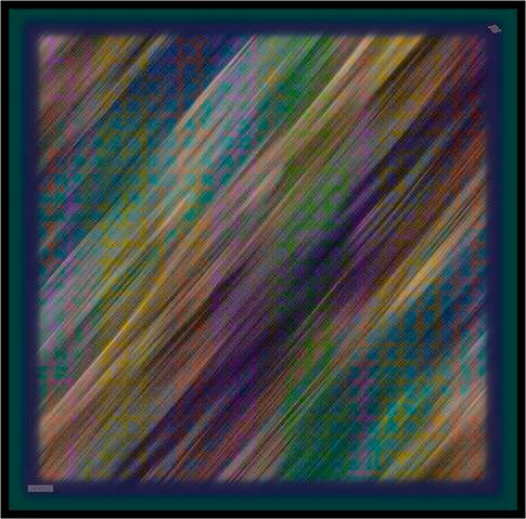 Armine Soyut Desenli Saf İpek Twill Eşarp 9420D 03