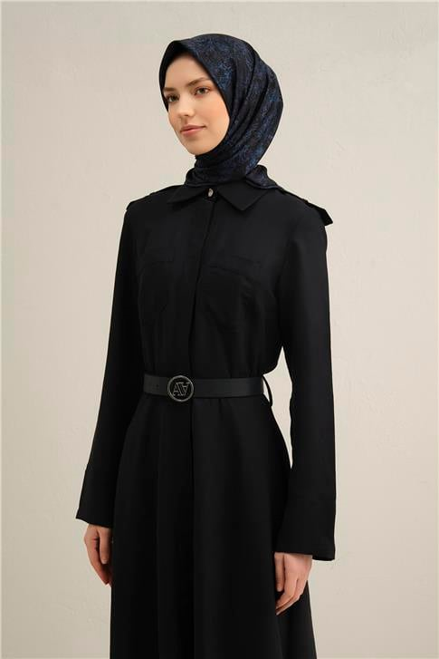 Armine Soyut Desenli Saf İpek Twill Eşarp 9311D 10