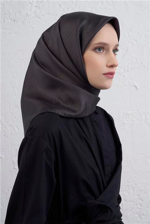 Armine Soyut Desenli Saf İpek Twill Eşarp 9415D 55