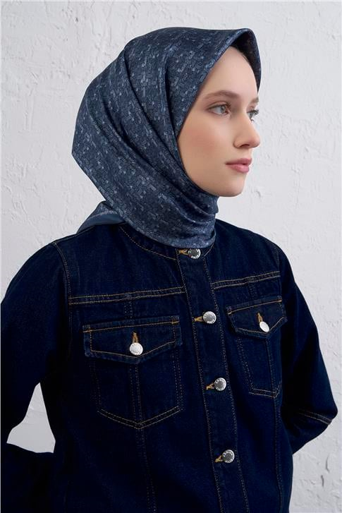 Armine Soyut Desenli Saf İpek Twill Eşarp 9405D 31