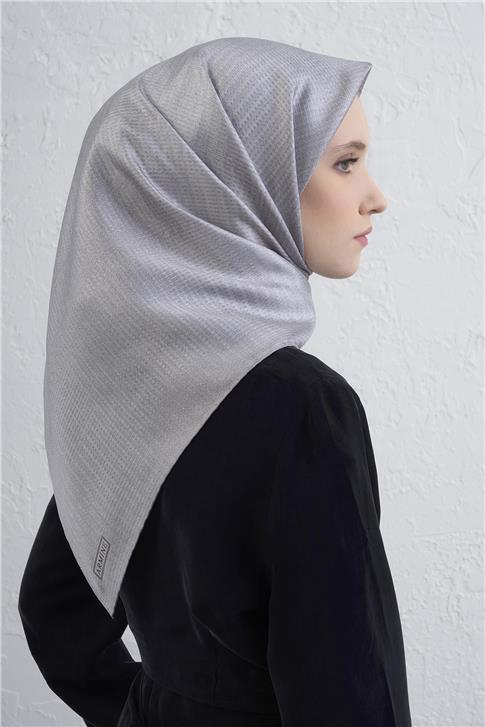 Armine Soyut Desenli Saf İpek Twill Eşarp 9415D 06