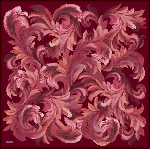 Armine Soyut Desenli Saf İpek Twill Eşarp 9423D 07
