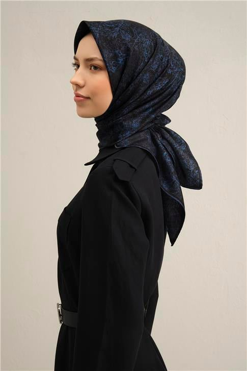 Armine Soyut Desenli Saf İpek Twill Eşarp 9311D 10
