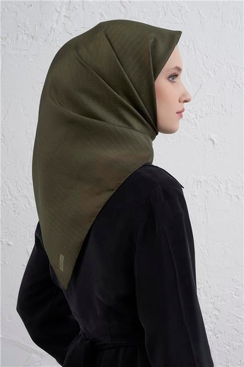 Armine Soyut Desenli Saf İpek Twill Eşarp 9415D 03