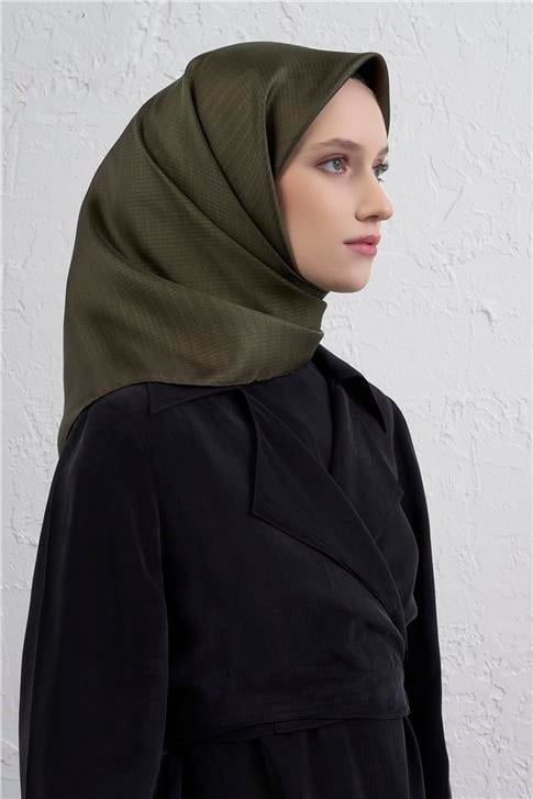 Armine Soyut Desenli Saf İpek Twill Eşarp 9415D 03