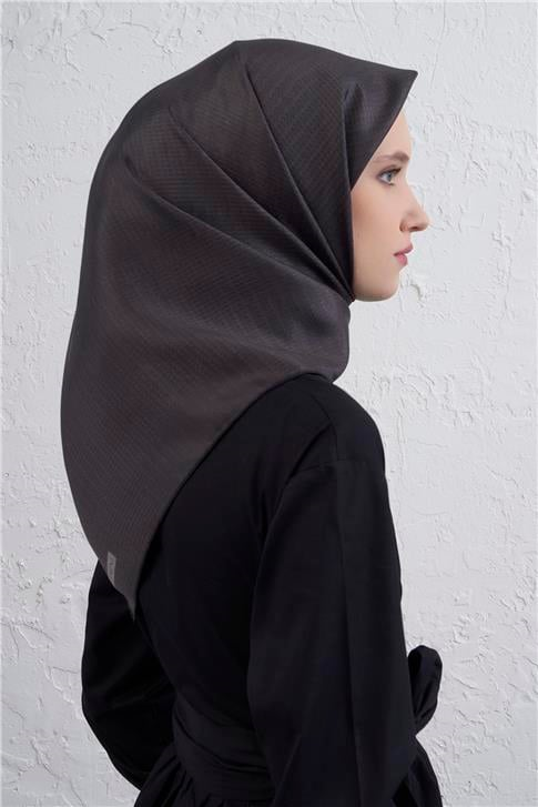 Armine Soyut Desenli Saf İpek Twill Eşarp 9415D 55