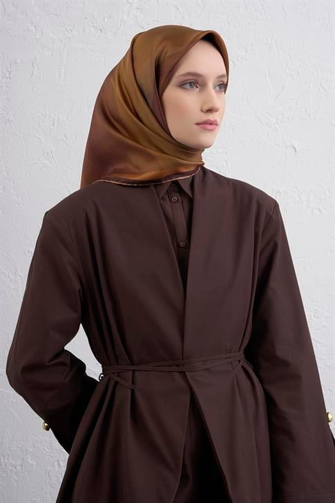 Armine Soyut Desenli Saf İpek Twill Eşarp 9436D 33